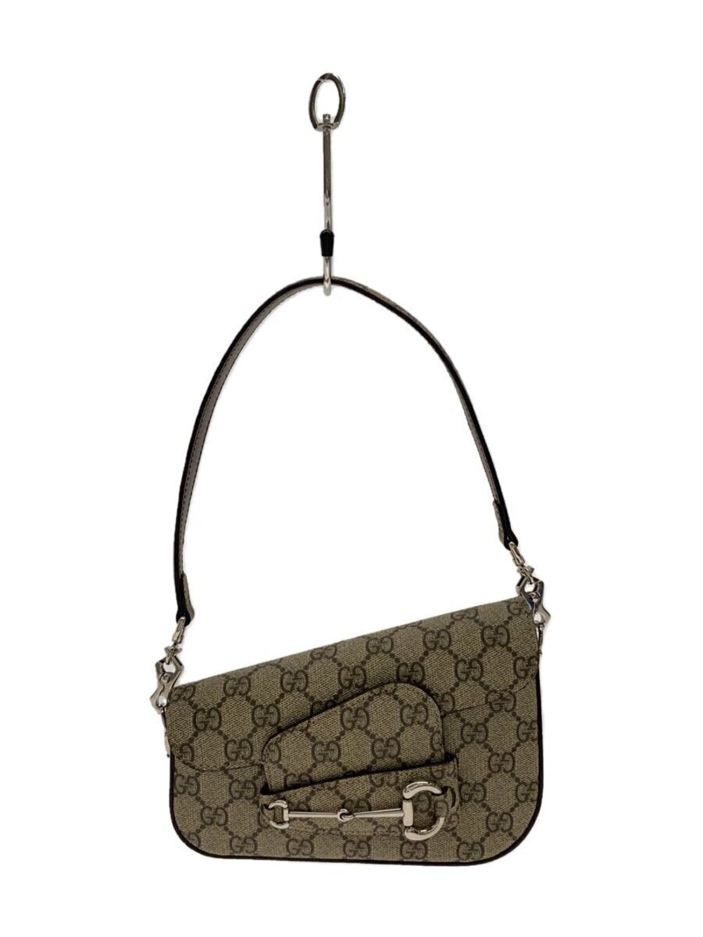 Gucci Horsebit Shoulder Bag Beige Tan